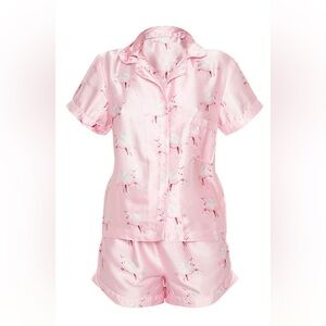 Pink Unicorn Print Women's Pajama Set